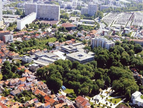 Vue aérienne du quartier de l'Hôtel de ville, 2010
