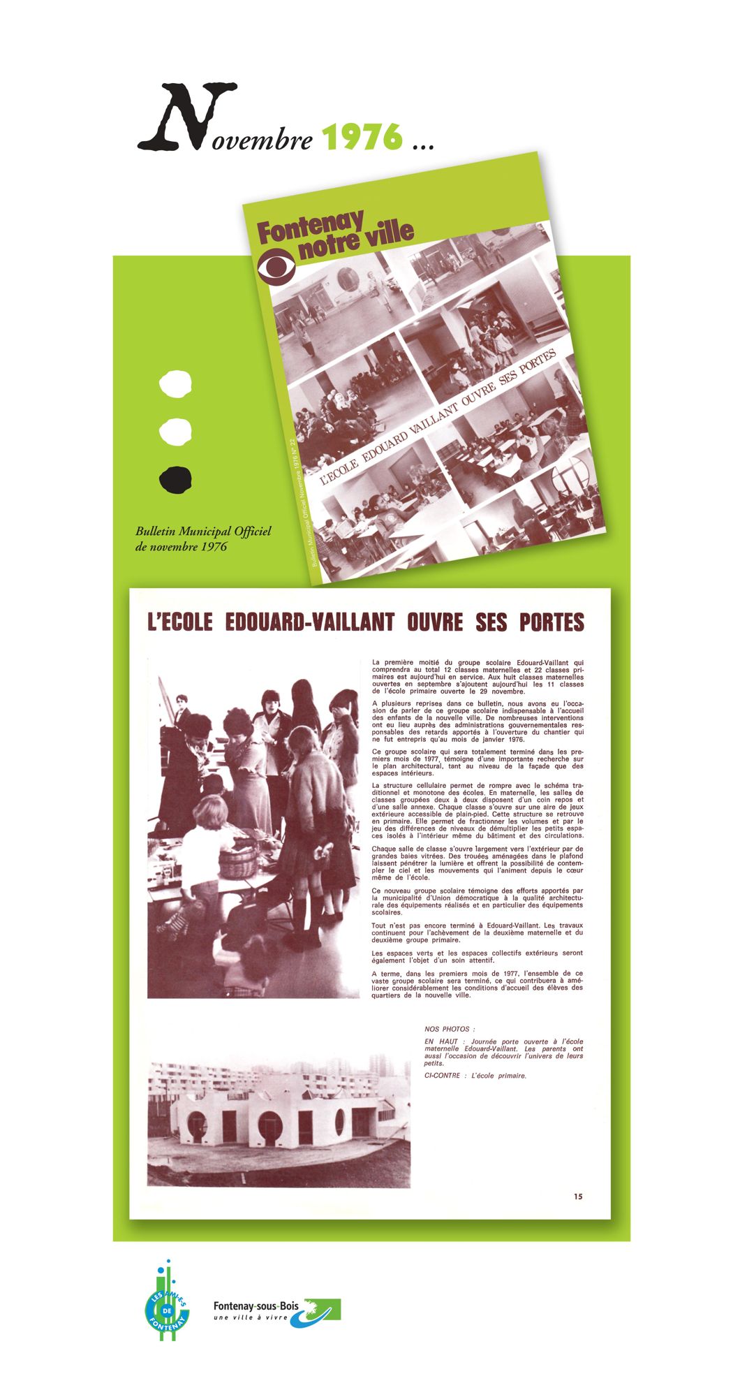 L' exposition des Ami-e-s de Fontenay - L' école Edouard-Vaillant