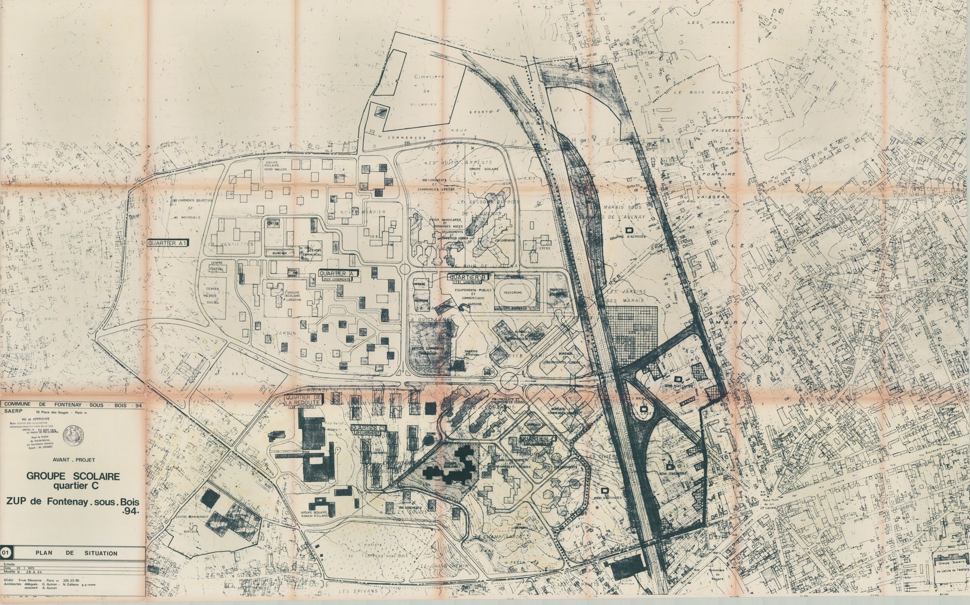 Plan de situation, 1974