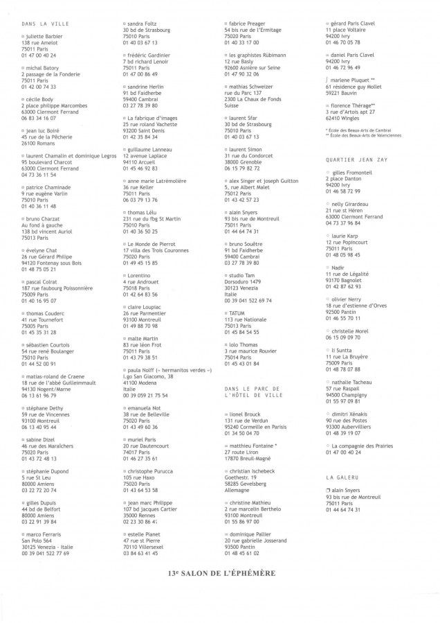 13e salon de l'éphémère