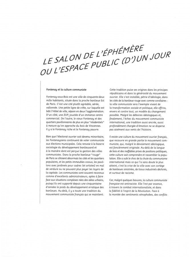 10 ans du Salon de l'Ephémère, 1997