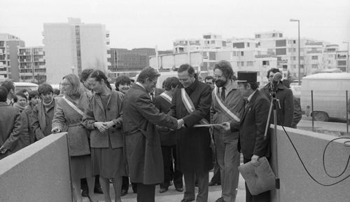 Inauguration de la crèche des Grands Chemins en janvier 1983