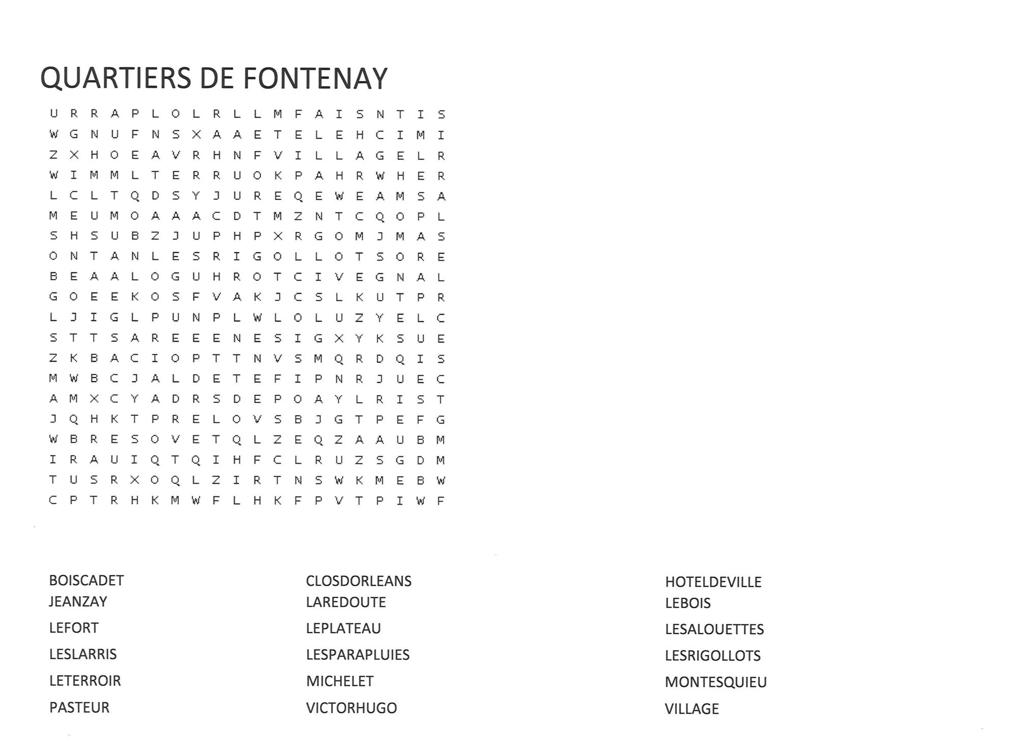 Les quartiers de Fontenay-sous-Bois