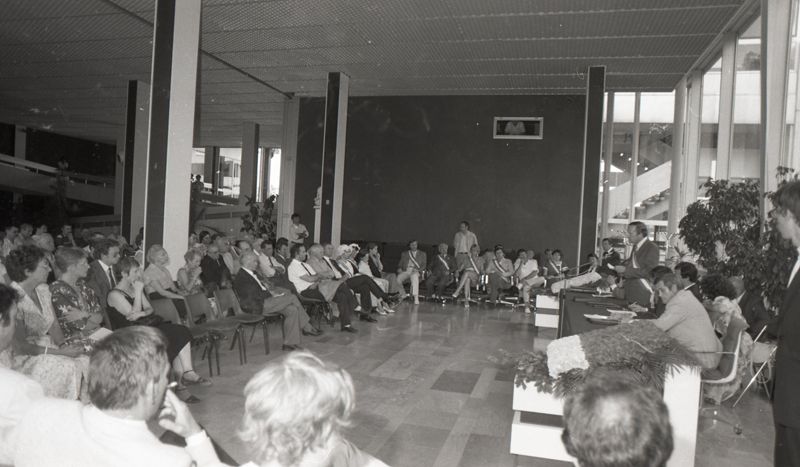 Signature du protocole de jumelage, salle du Conseil municipal, 27 juin 1986
