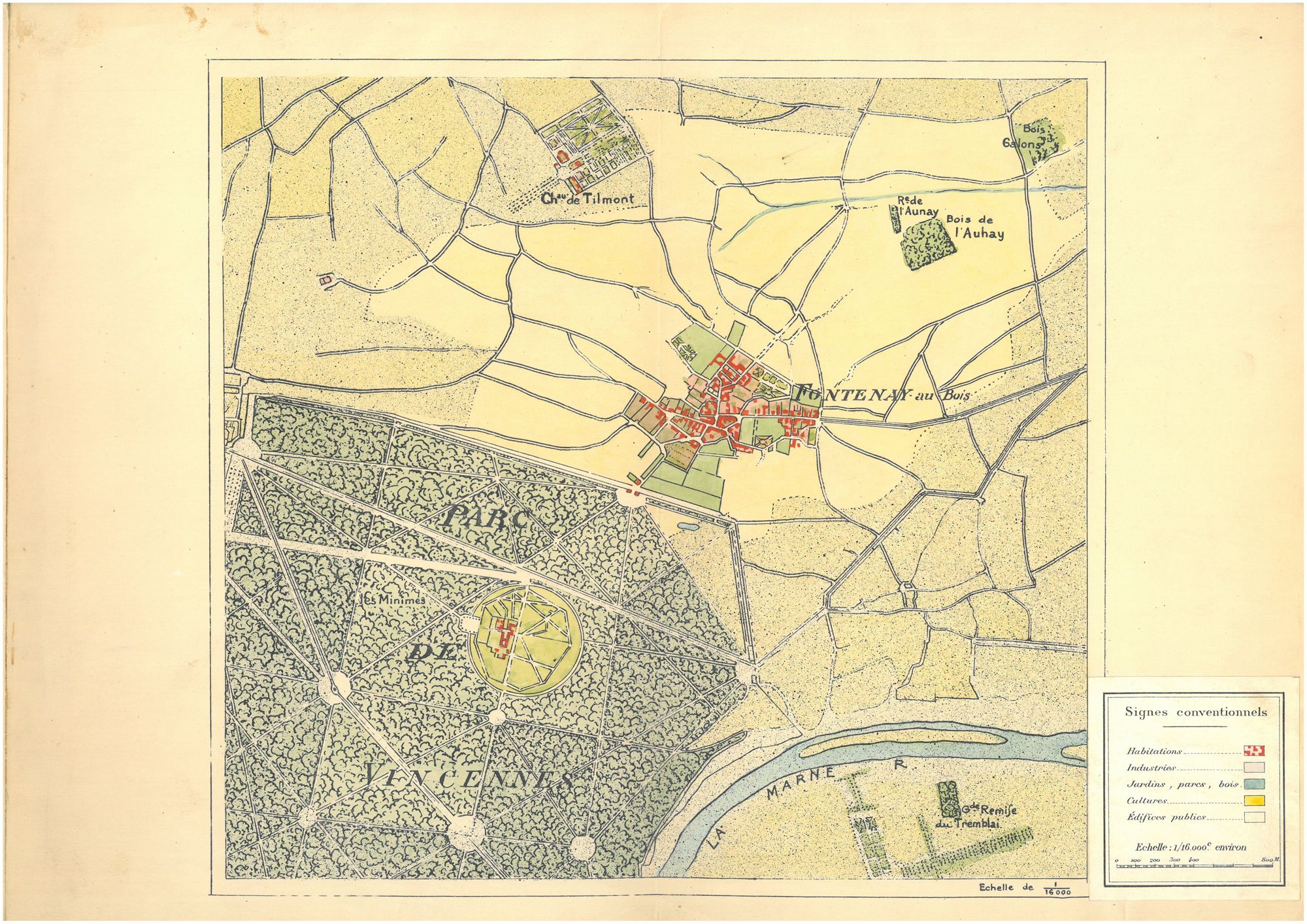 Plan topographique du territoire de Fontenay-sous-Bois en 1770