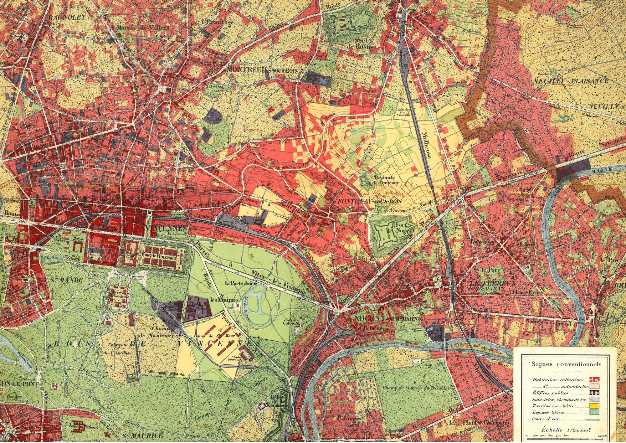Plan d'aménagement d'embellissement et d'extension de la commune de Fontenay-sous-Bois, avant-projet, 1927.