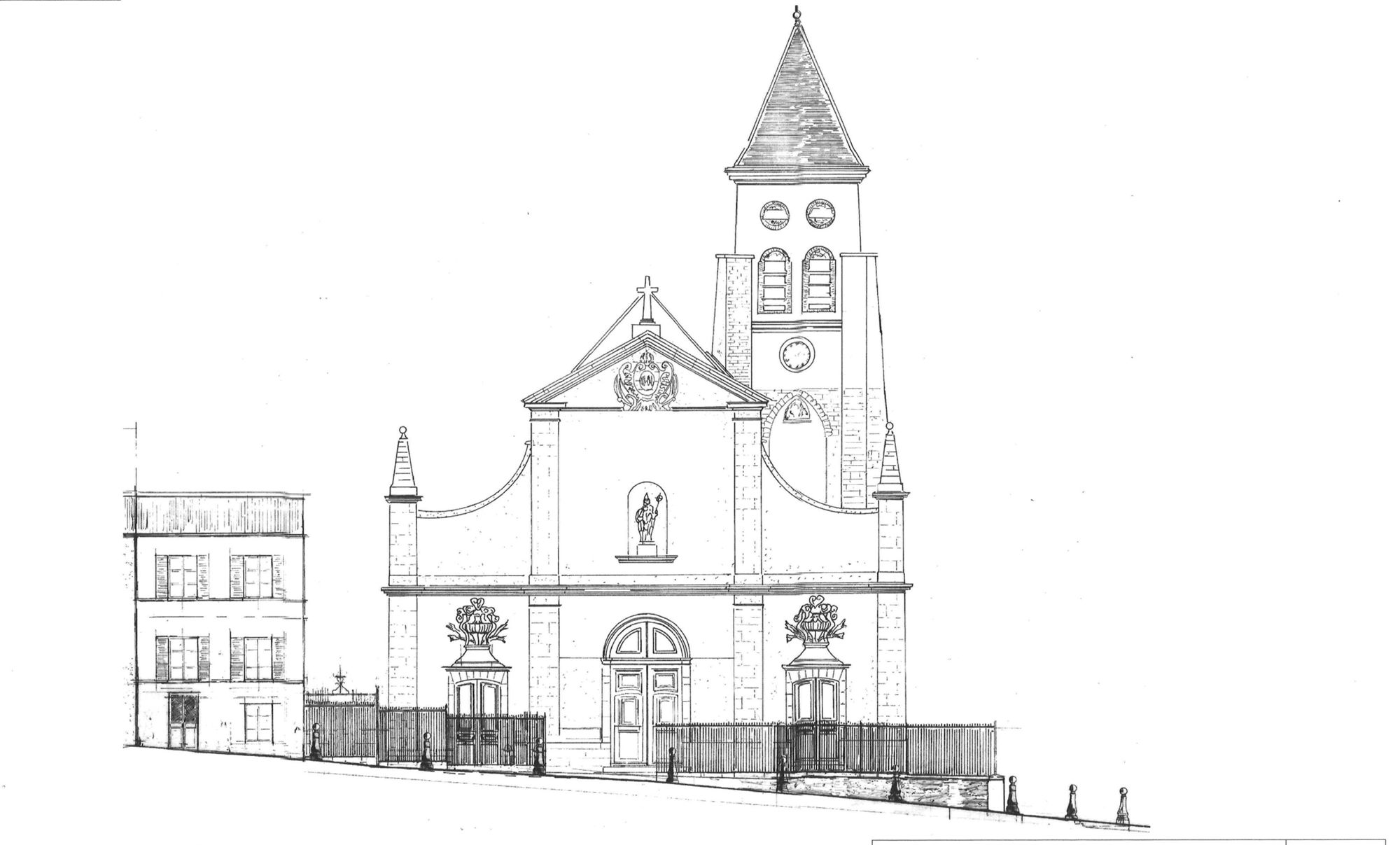 Plan de la façade Ouest