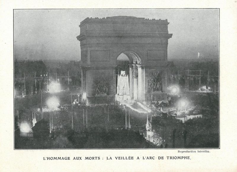 L'hommage aux morts : la veillée à l'Arc de Triomphe