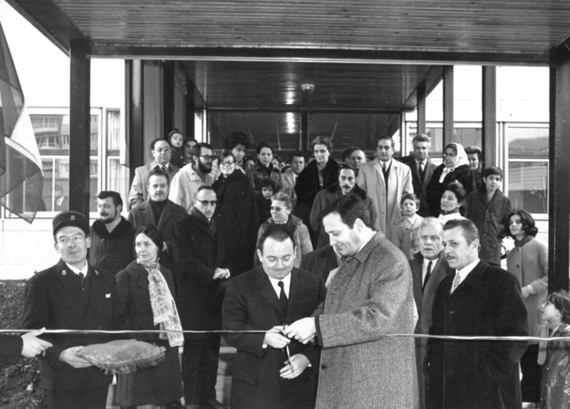 Inauguration du Groupe Scolaire Paul Langevin, 1971
