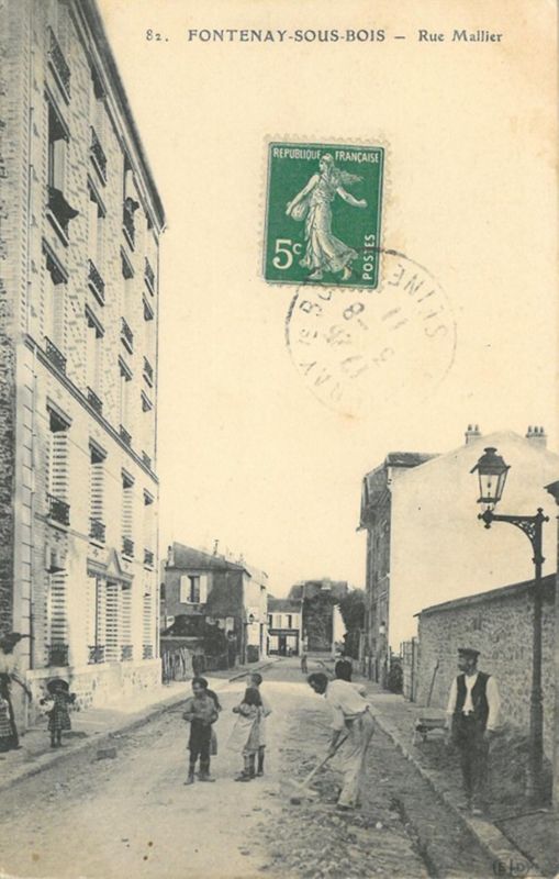 Rue Mallier au début du XXe siècle