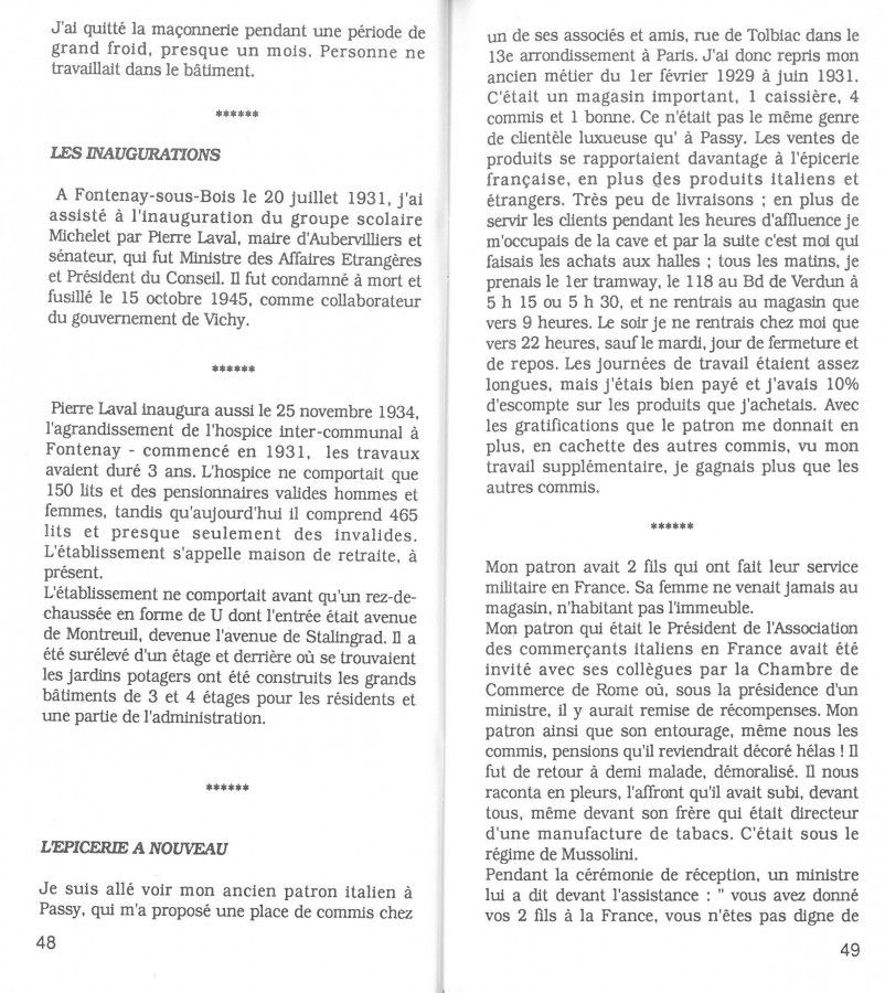 Les mémoires d'un Fontenaysien