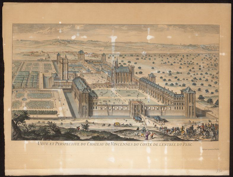 Vue en perspective du Château de Vincennes