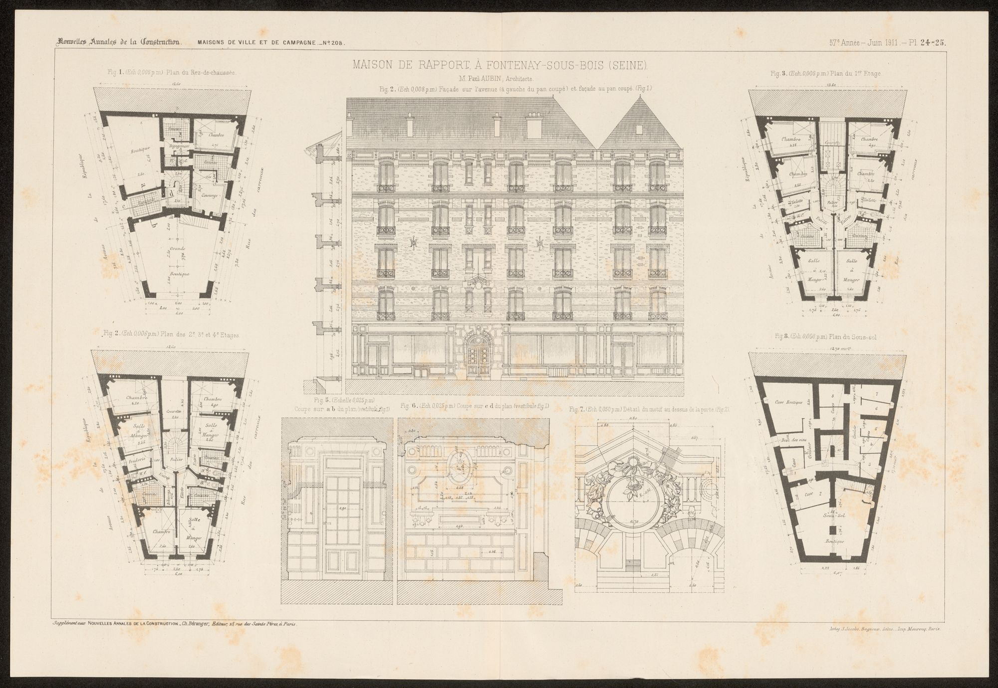Maison de rapport à Fontenay-sous-Bois, 1911