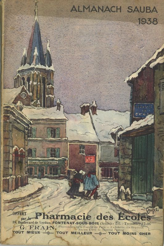Paysage d'hiver - Almanach 1938