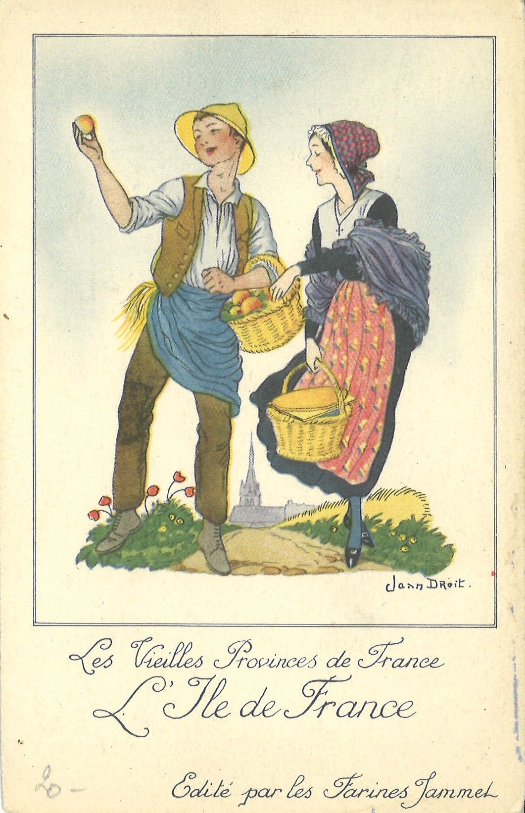 Carte publicitaire Farines Jammet