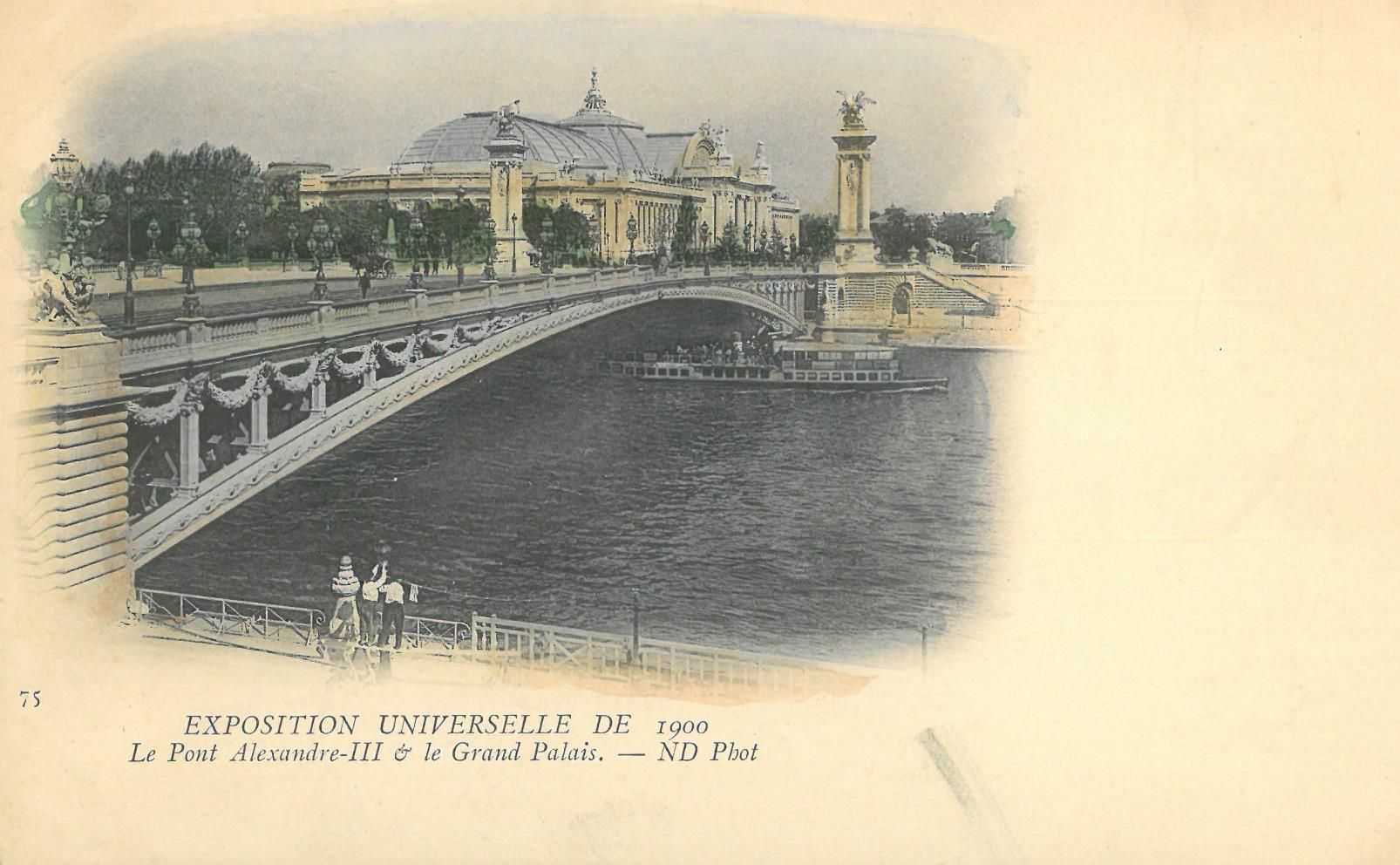 Le Grand Palais et le pont Alexandre III en 1900