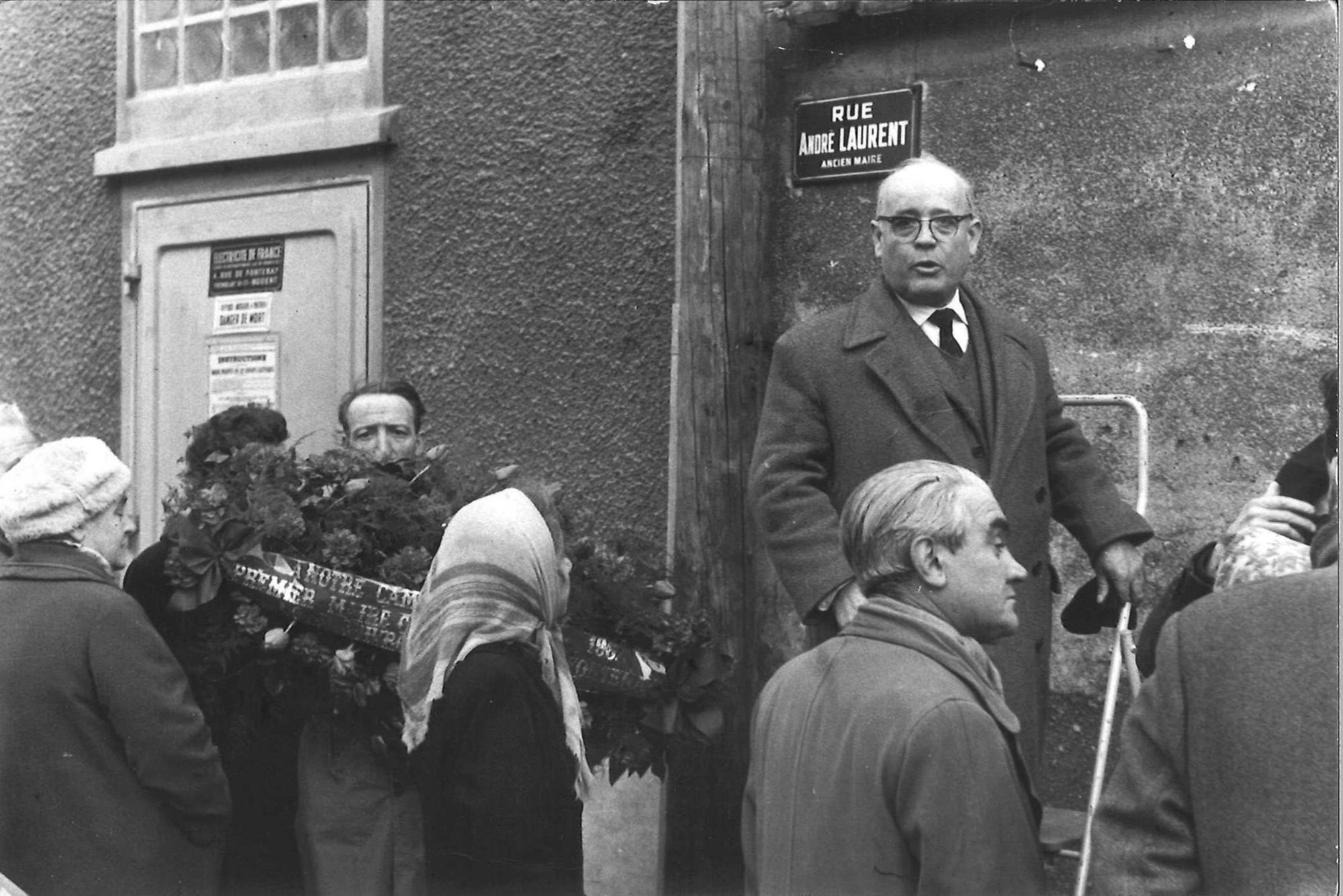 Prise de parole de Jean Gourden lors de l'inauguration de la rue André Laurent