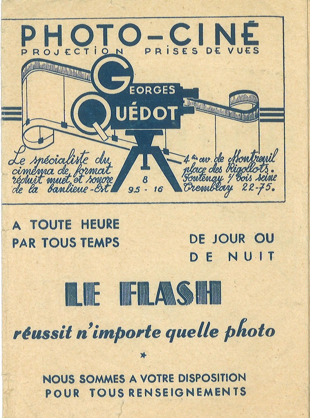 Publicité Georges Quédot