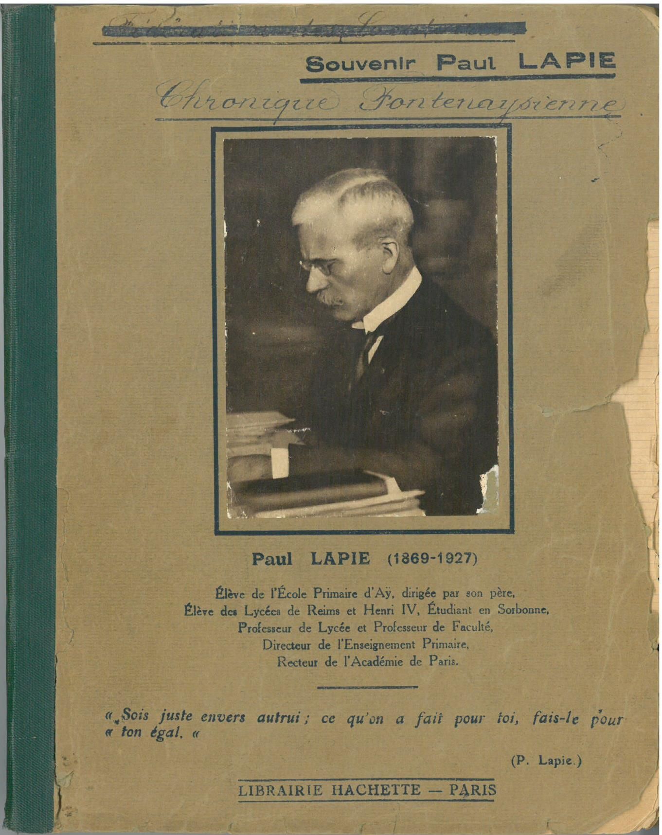 Chroniques Fontenaysiennes de Fernand Nonza