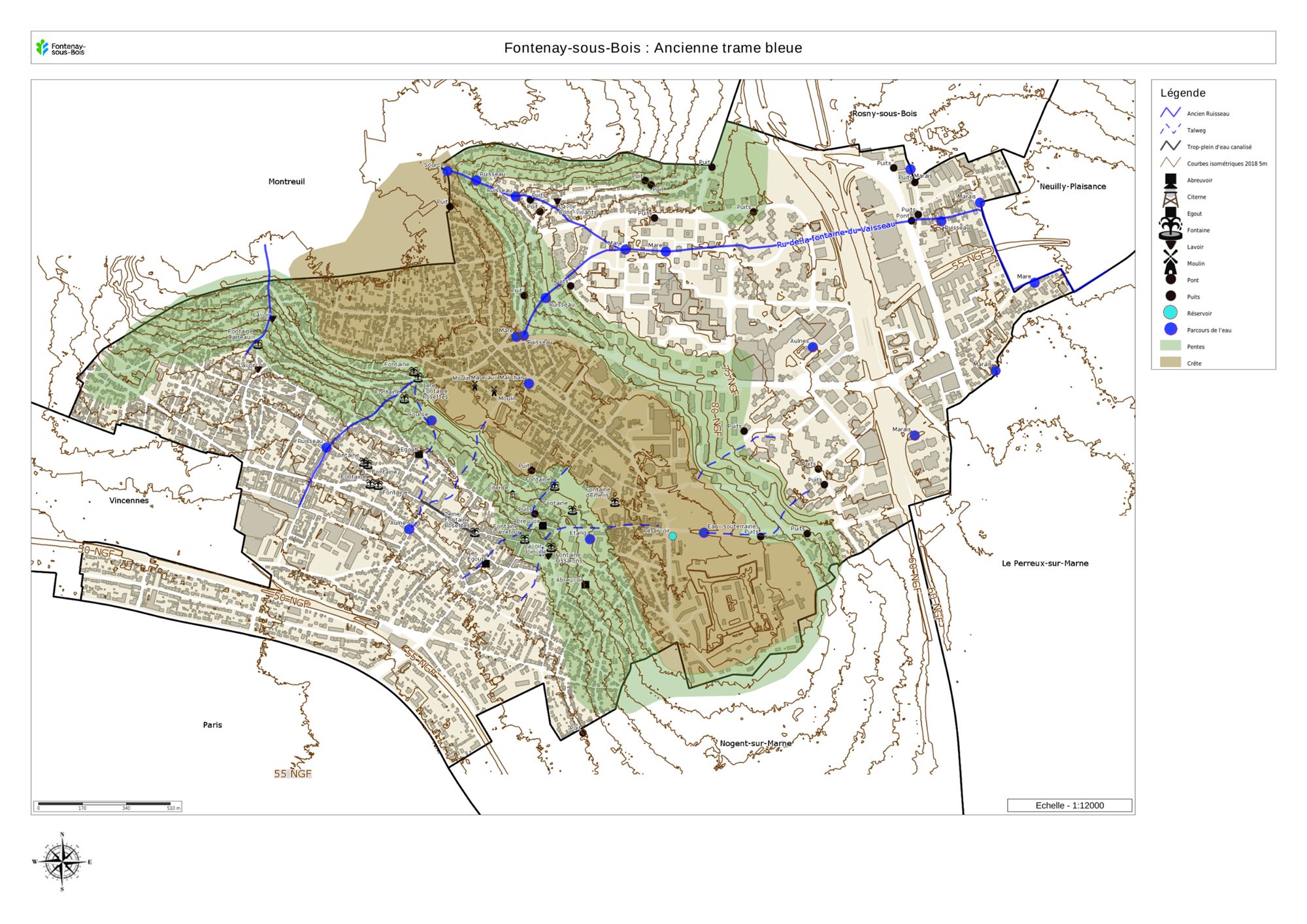 Ancienne trame bleue à Fontenay-sous-Bois