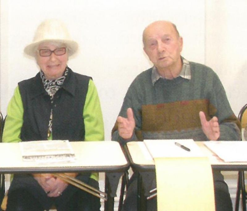De droite à gauche, Georges Cukierman et sa femme Raymonde-Rébecca