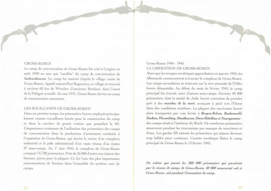 GROSS-ROSEN, les sous-camps, la libération