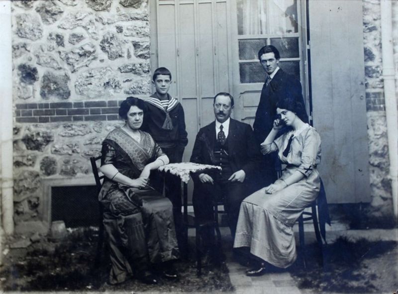 La famille Baehr, vers 1908