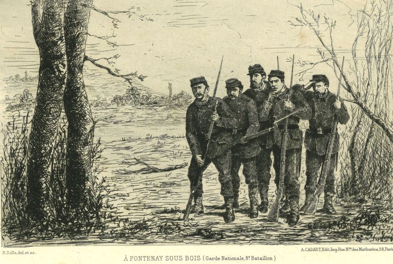 La garde nationale à Fontenay-sous-Bois vers 1870.