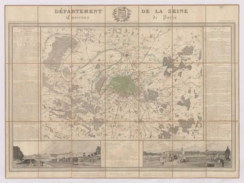 Carte du Département de la Seine, environs de Paris, 1841