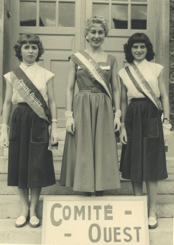 Madelon, demoiselle d'honneur, muse du Comité Ouest, 1956