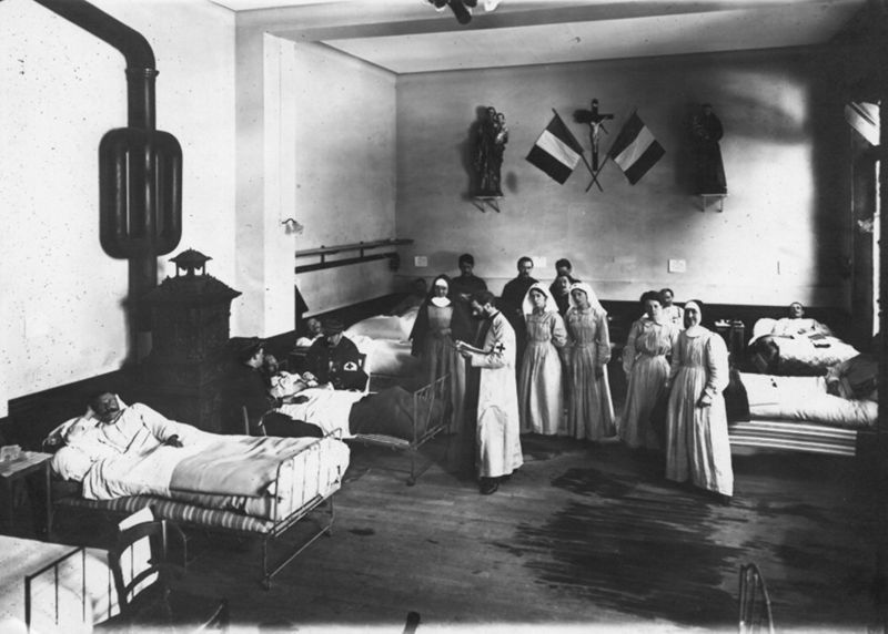 Hôpital auxiliaire 10 rue de Neuilly en 1914