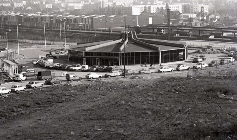 La station du RER A en octobre 1977.
