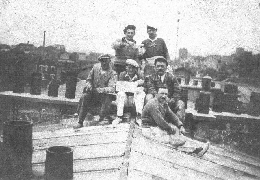 Ercole Scaglia sur un toit