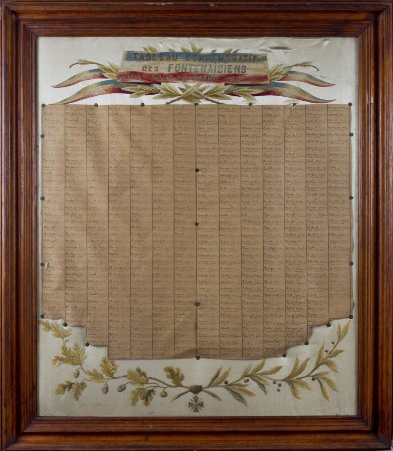 Tableau commémoratif des Fontenaisiens morts pour la Patrie 1914-1917, 1917