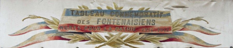 Détail du Tableau commémoratif des Fontenaisiens morts pour la Patrie 1914-1917