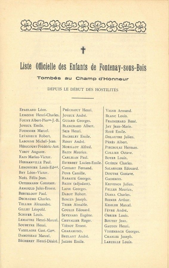 Extrait du Bulletin paroissial "Le clocher", mai 1916 Fonds D. Codevelle