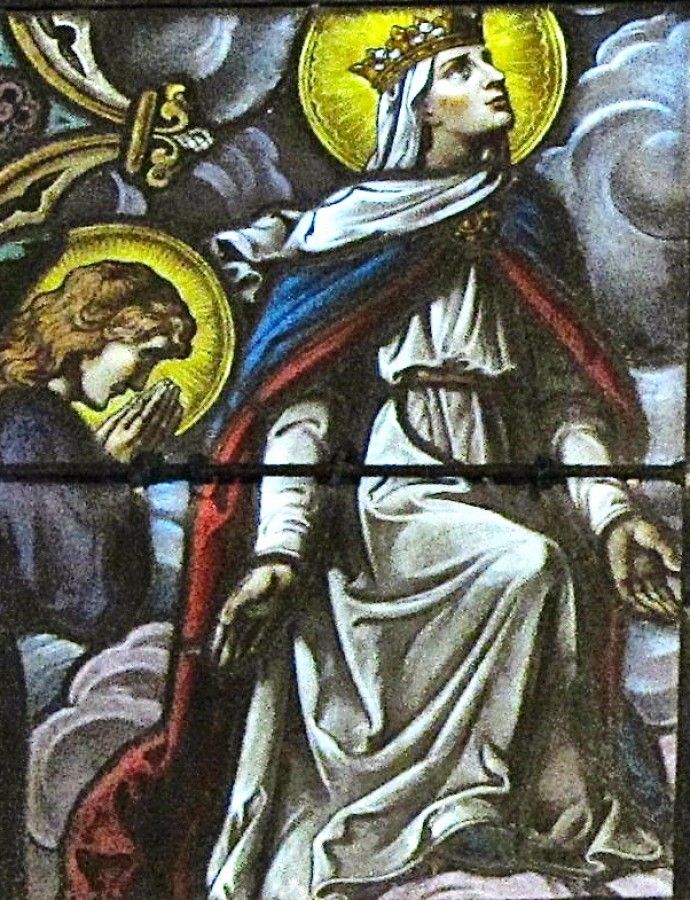 Photographie d'une partie du vitrail commémoratif de la guerre 1914-1918, 2018. 