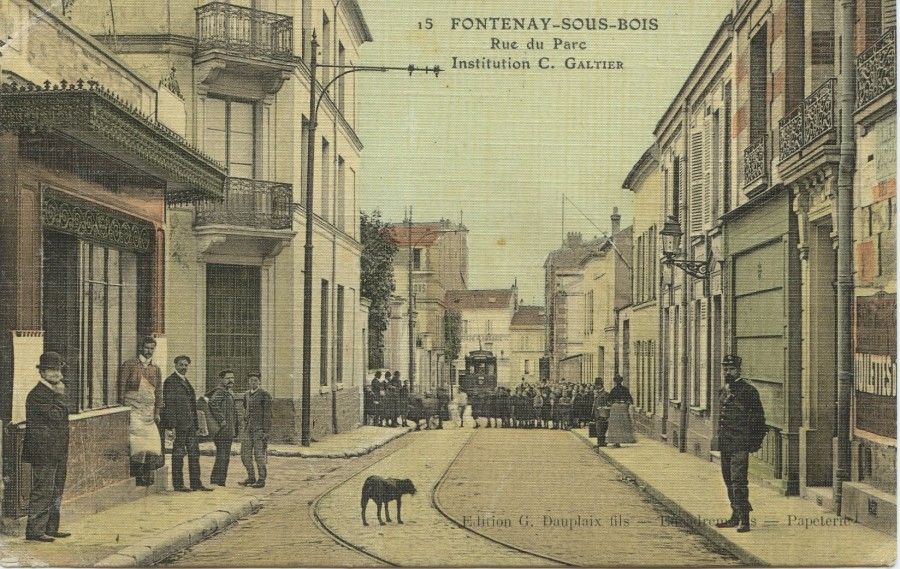 Institution C. Galtier, rue du Parc, carte postale, sans date