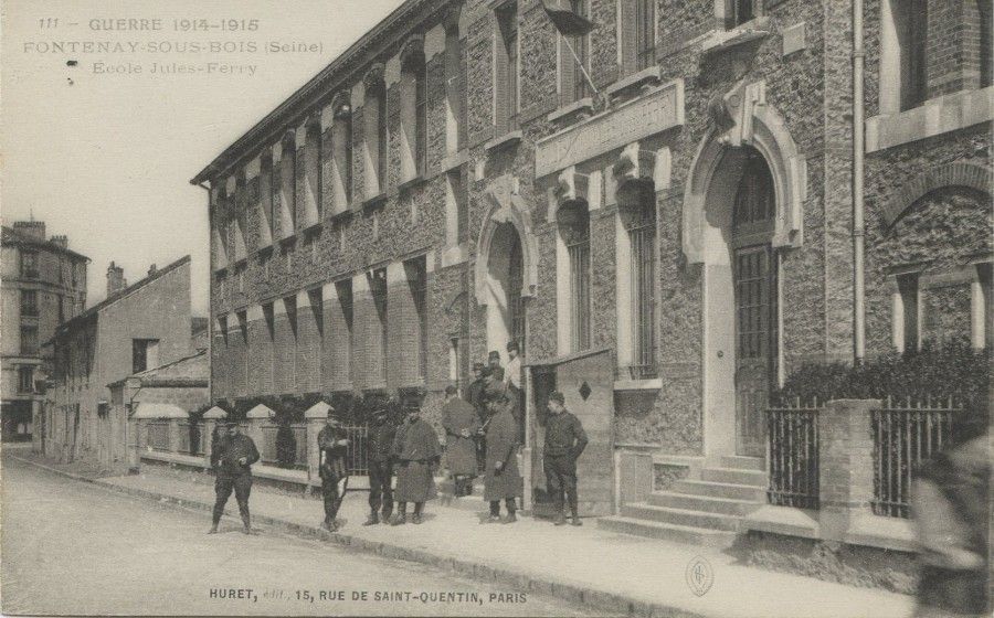 Guerre 1914-1915. Ecole Jules Ferry, carte postale, sans date.