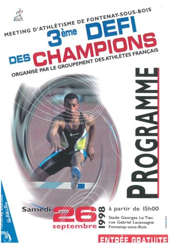 Programme du 3e Défi des champions, 1998