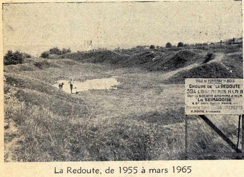 Terrain nu de la Redoute, de 1955 à 1965.