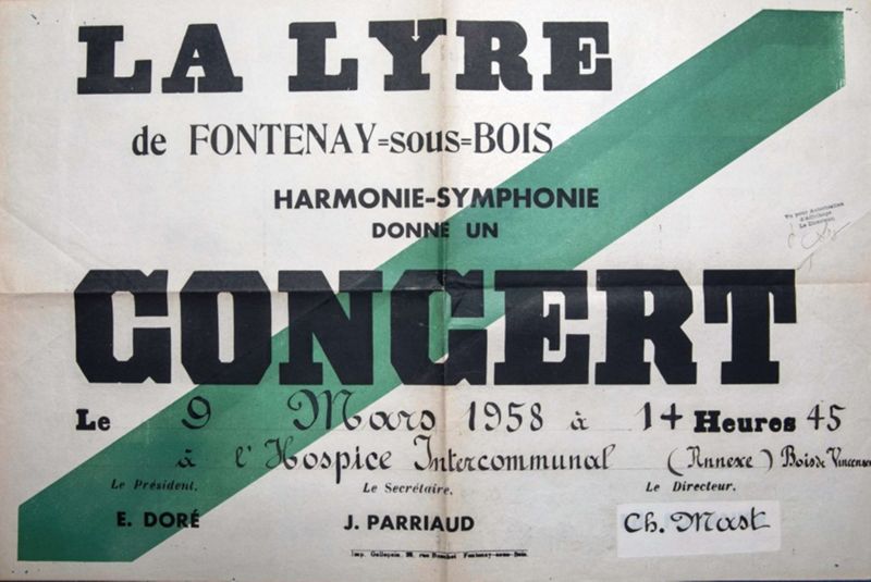 Affiche d'un concert de La Lyre
