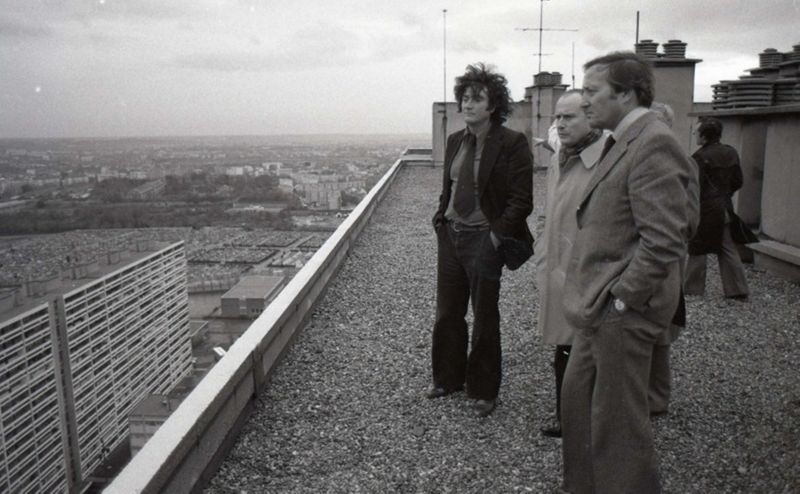 Visite du Préfet sur les chantiers de la ZUP, novembre 1977 (Emile Schecroun à gauche)