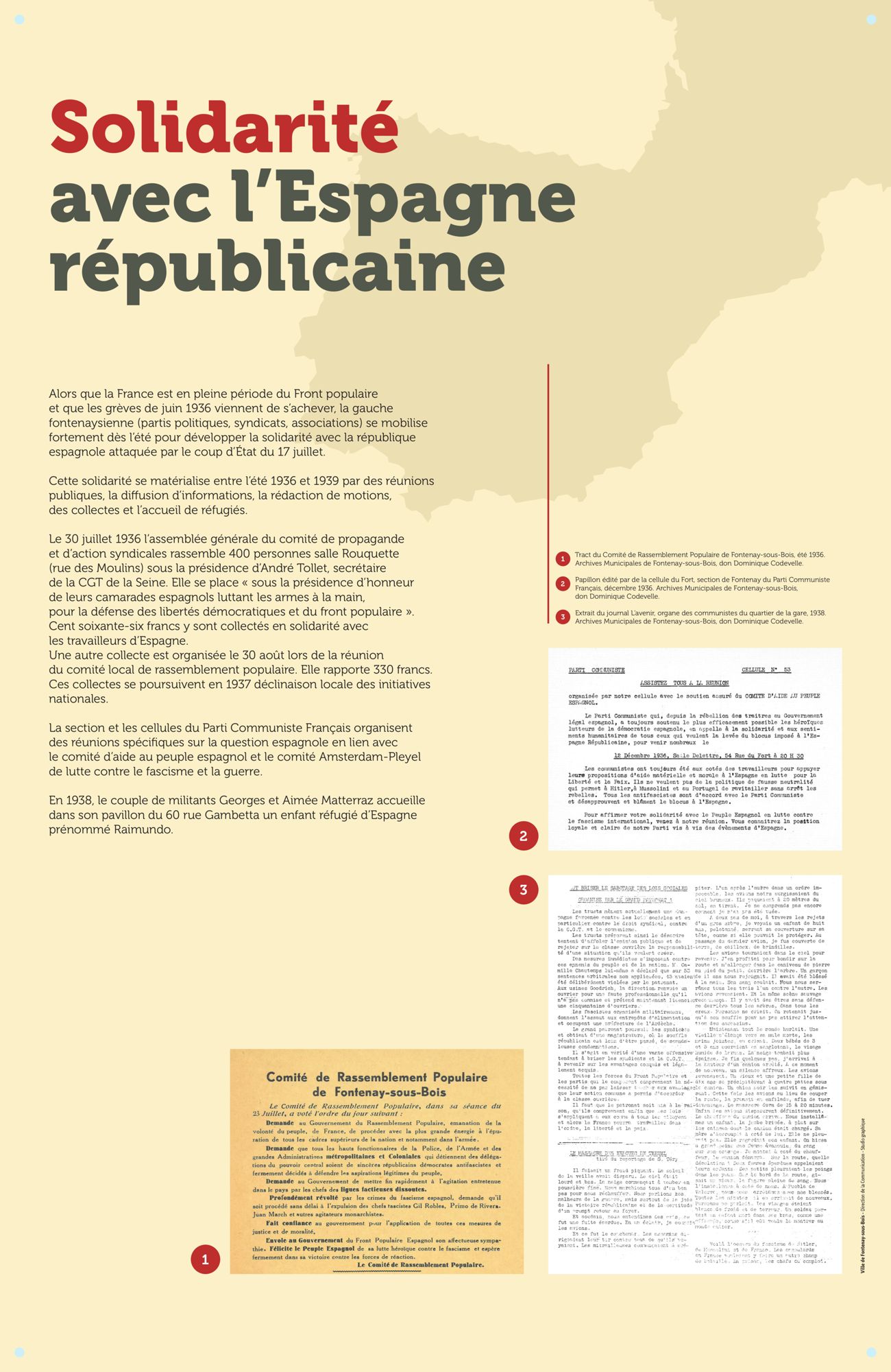 Panneau n°1 : Les différentes mobilisations à Fontenay
