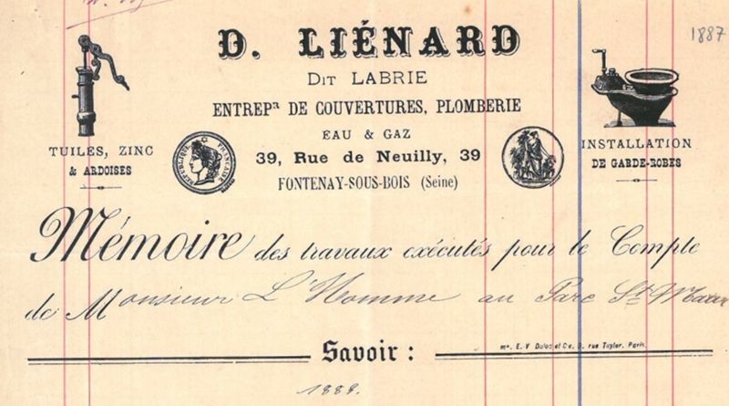 Entreprise D. Liénard, 39 rue de Neuilly