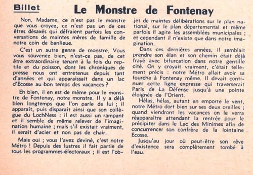 Le monstre de Fontenay