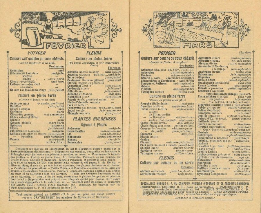 Mois de février et de mars