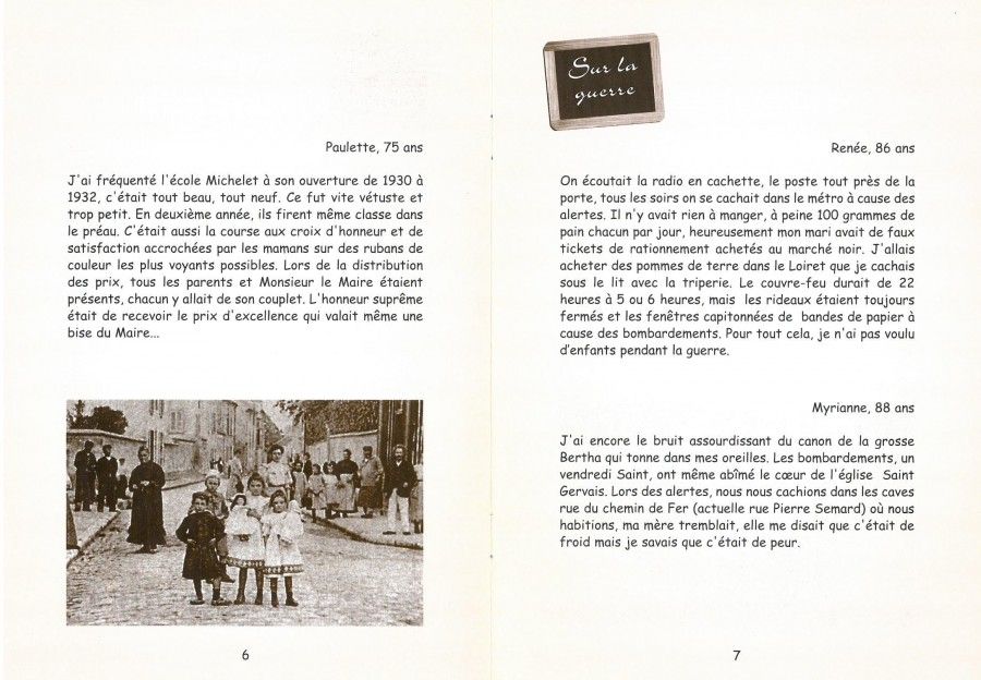 Paroles données au fil du temps, sur la guerre