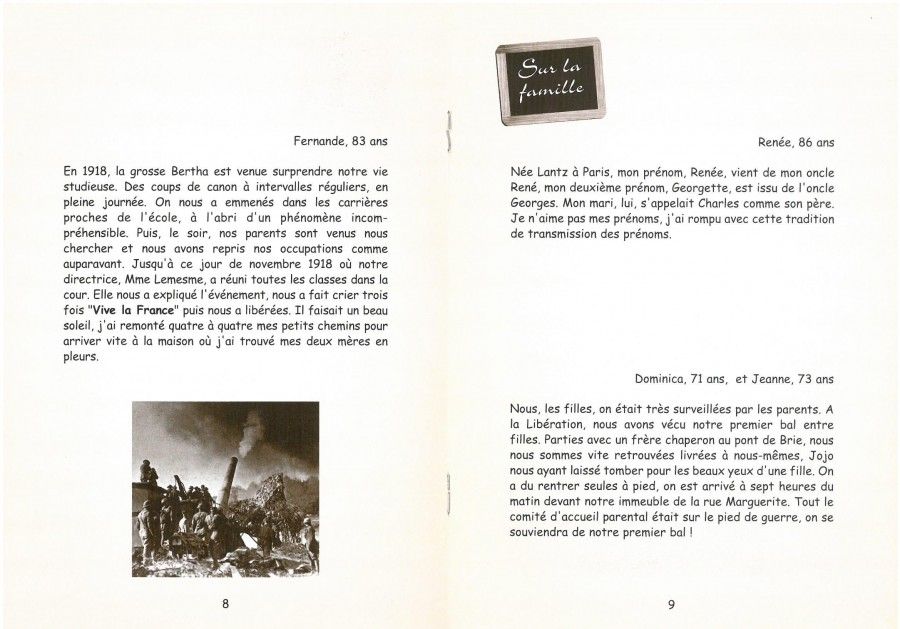 Paroles données au fil du temps, sur la famille