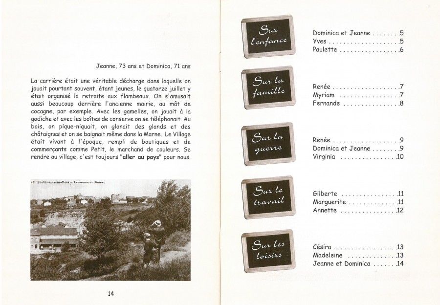 Paroles données au fil du temps, sur les loisirs